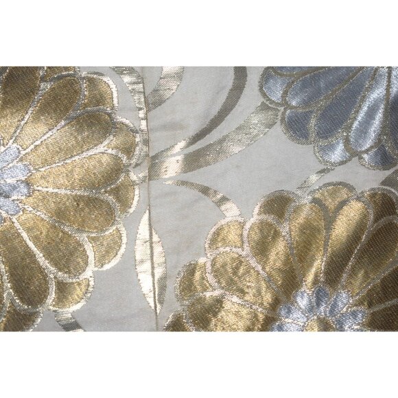 Vintage 50s 60s Gold Silver Metallic Floral Short Kimono Jacket Tokyo XL As Is - Picture 8 of 14